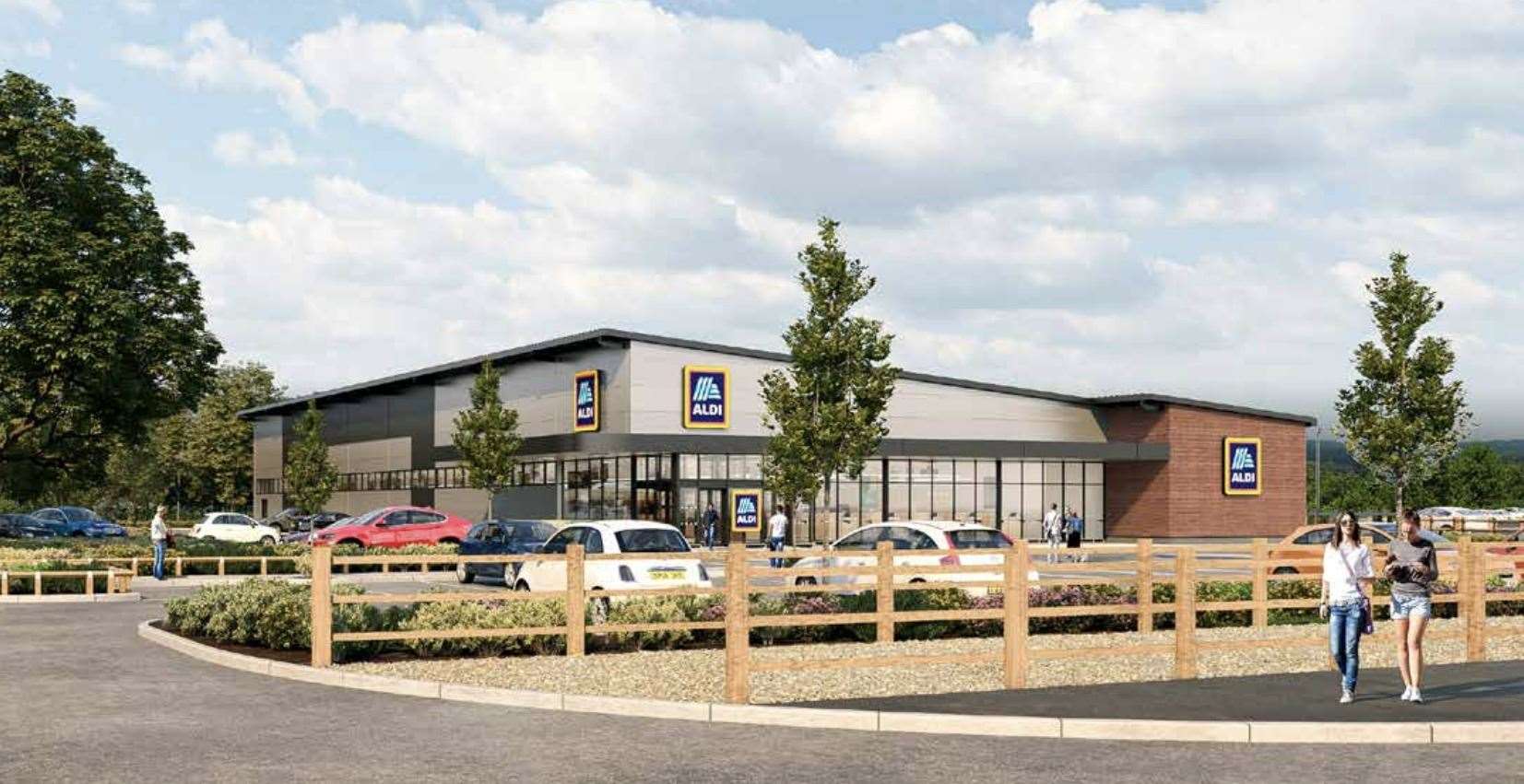 Aldi wants to build a new store in Waterbrook Park in Ashford. Picture: The Harris Partinership/Aldi