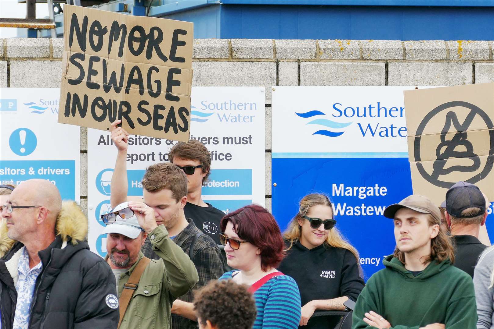 Protest against Southern Water sewage leaks in Thanet. Picture: Frank Leppard photography