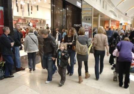 Shoppers at Bluewater. File picture