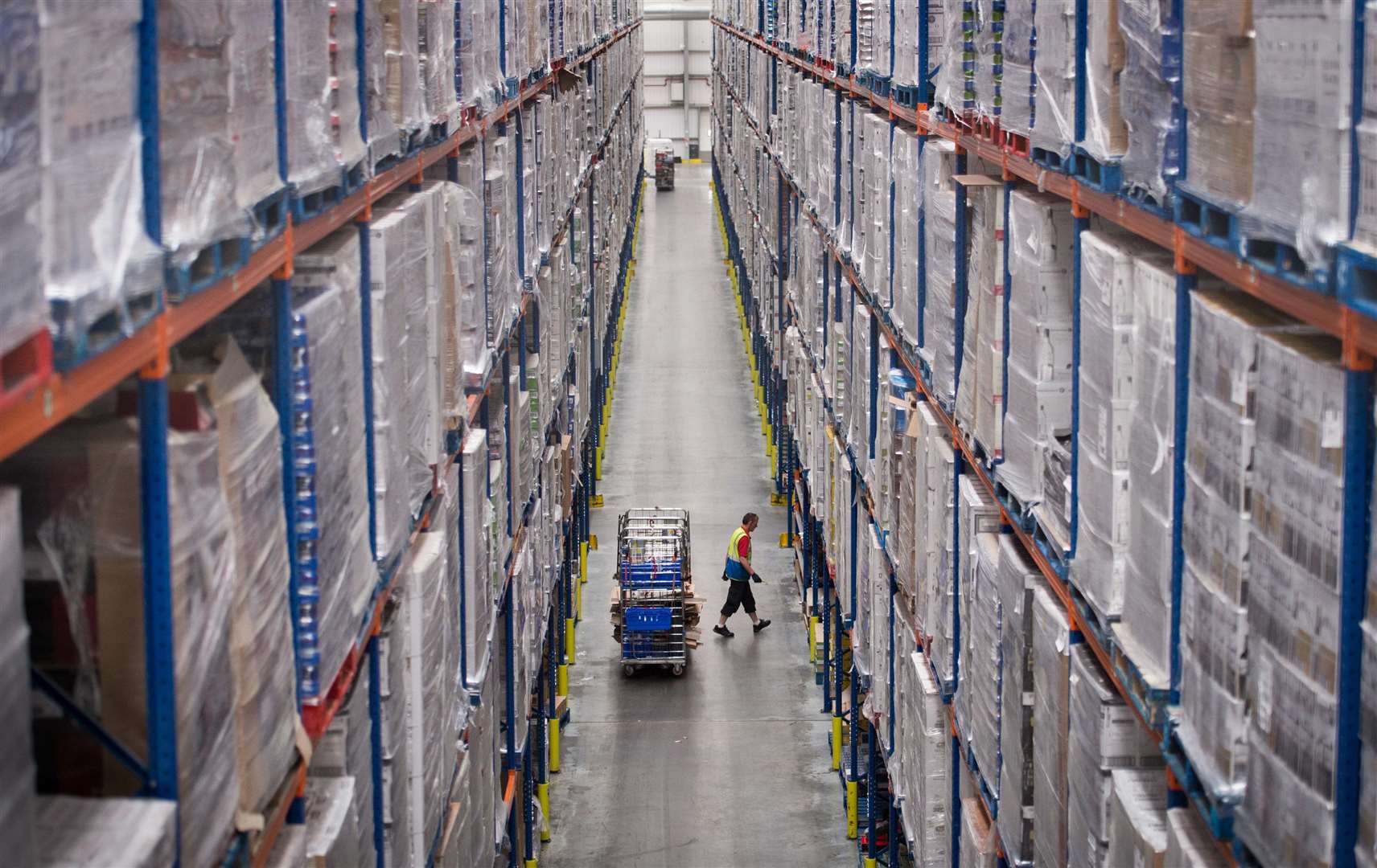 A Tesco distribution centre. Picture: Stefan Rousseau/PA