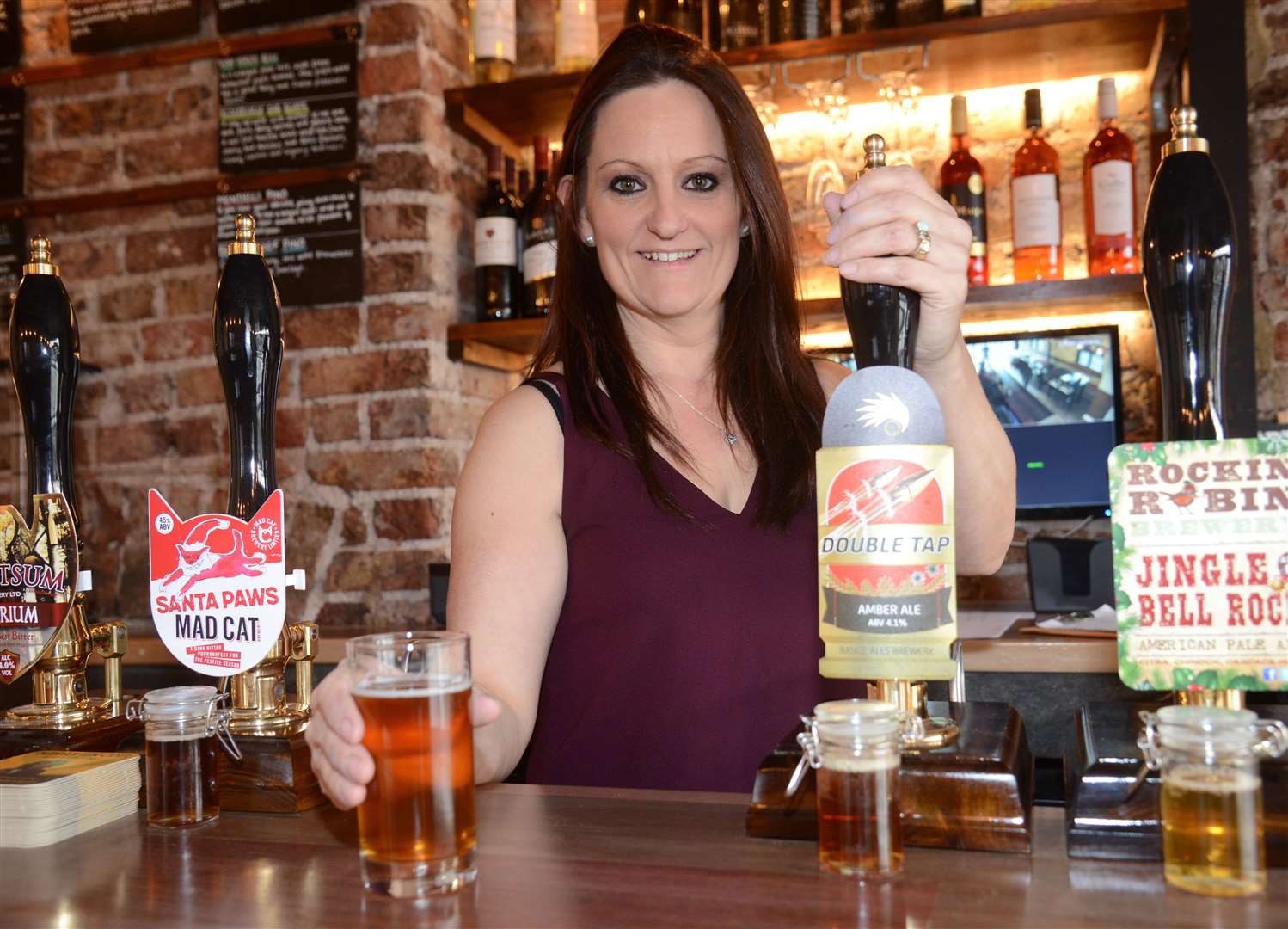 Donna Hartridge at the opening of Donna's Ale House. Picture: Gary Browne