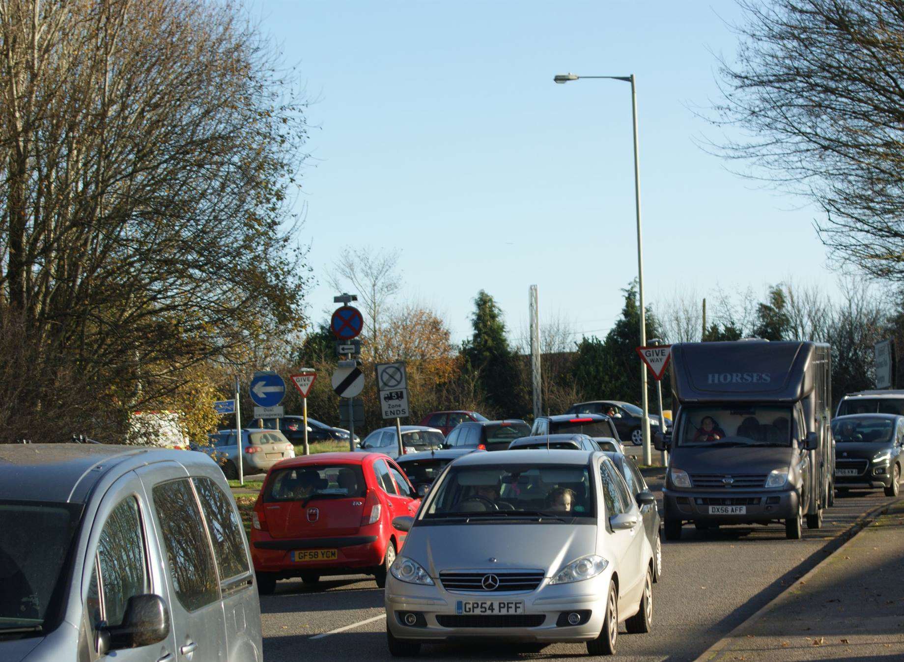 The traffic in Barrey Road, Sevington. Credit: Ian Sharp