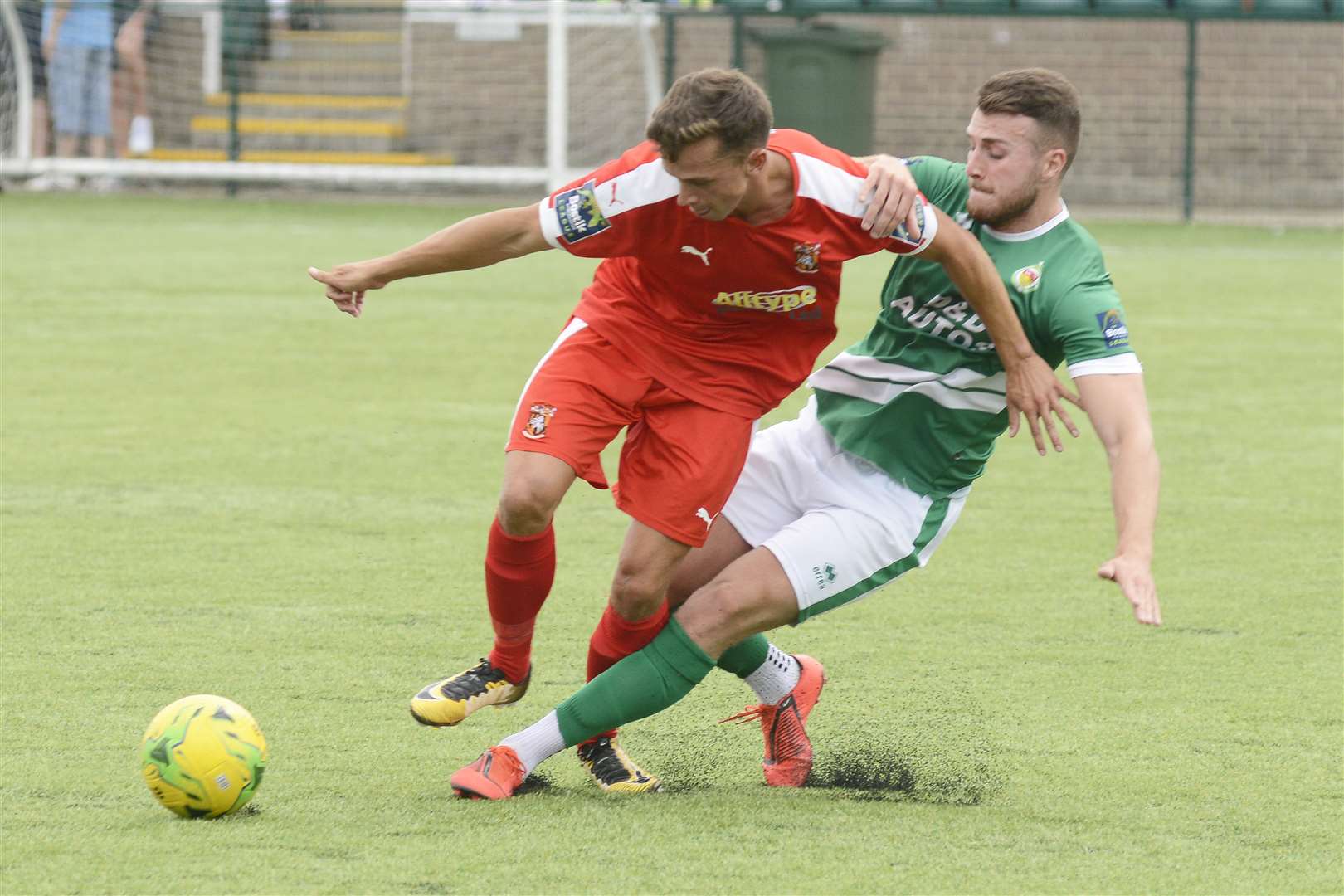 Johan ter Horst playing for Folkestone against Ashford on Saturday Picture: Paul Amos