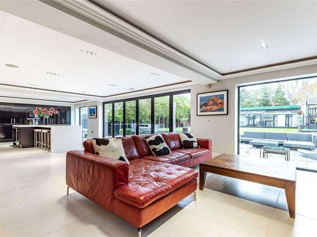 The six-bedroom has a open floor living room/kitchen area on the ground level. Photo: Zoopla