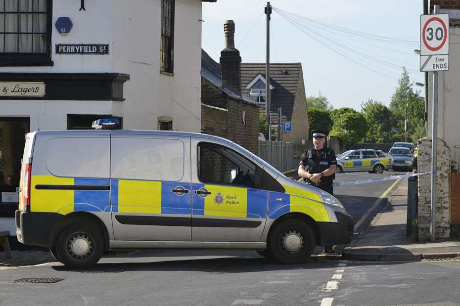 Police cordon off Arundel Street, Maidstone