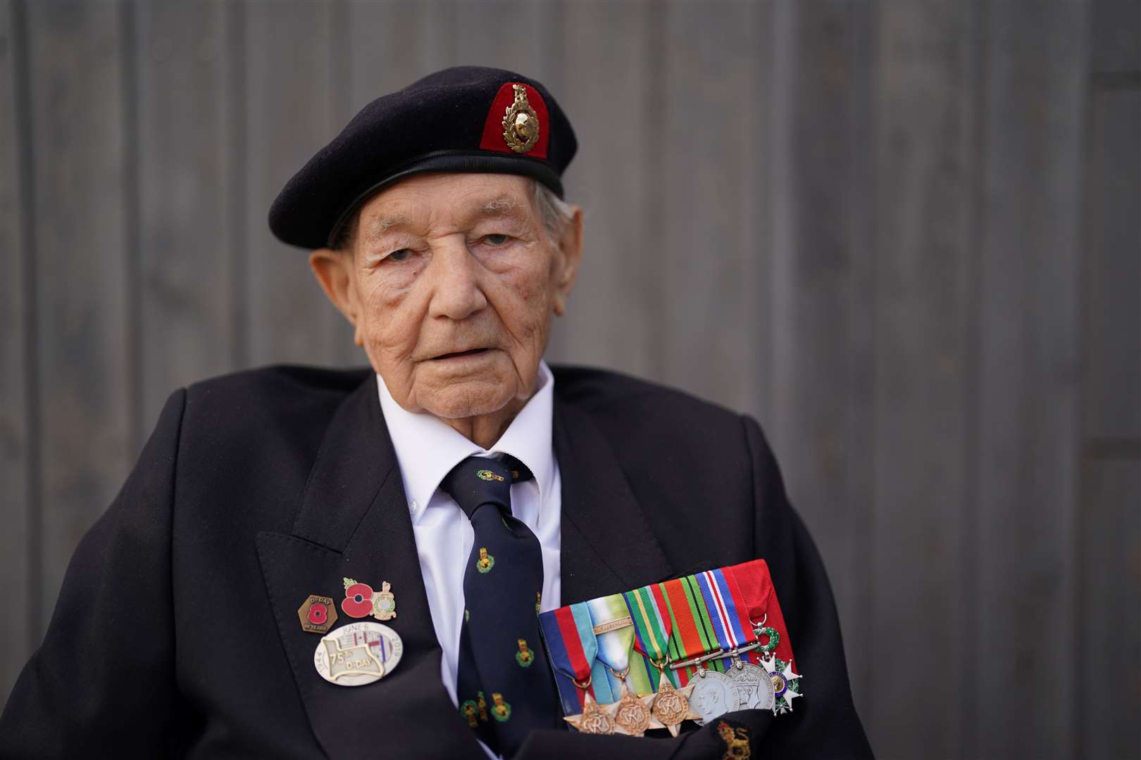 Veteran Thomas Hill at the Royal British Legion’s service of remembrance at the National Memorial Arboretum in Alrewas, Staffordshire (Jacob King/PA)