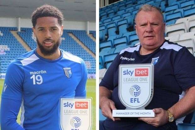 Gillingham winners of Sky Bet League 1's March awards - manager Steve Evans and striker Vadaine Oliver (45980929)