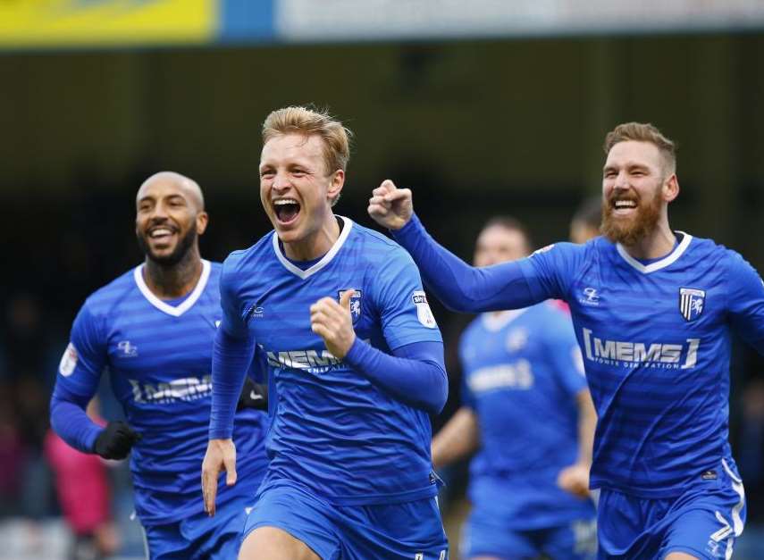 Josh Wright celebrates a goal Picture: Andy Jones