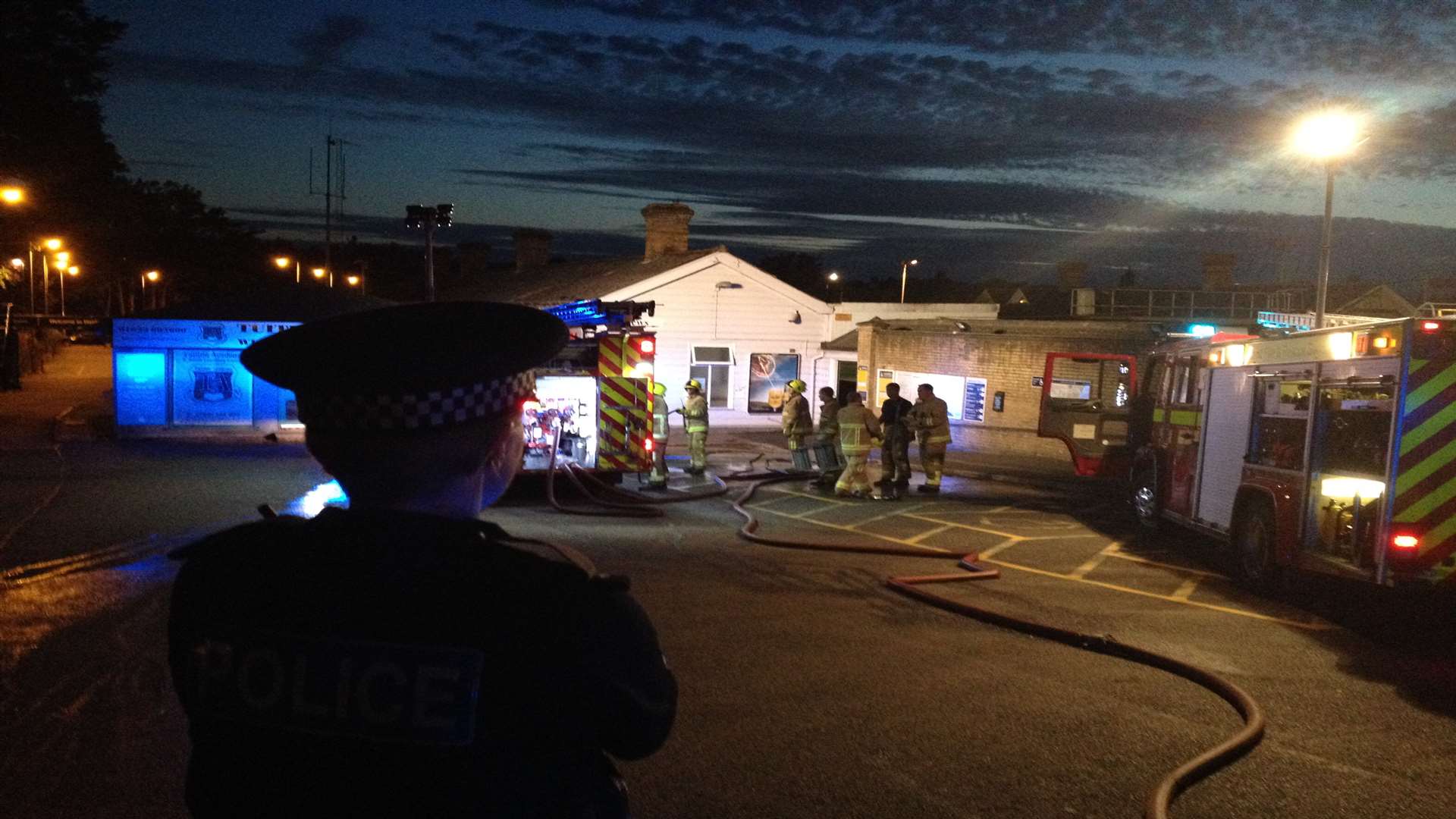 Emergency services at Maidstone East train station