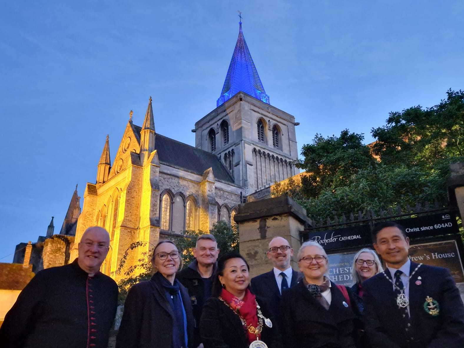 Mayor of Medway, Cllr Nina Gurung (centre) showed her support