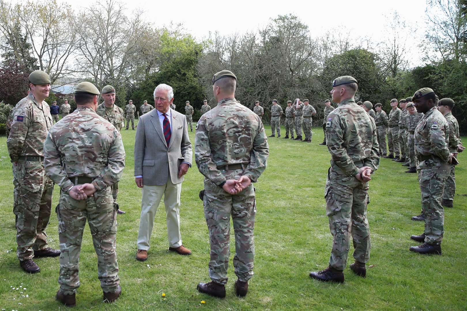 In a speech Charles thanked the Welsh Guardsmen who took part in his father’s funeral (Peter Cziborra/PA)