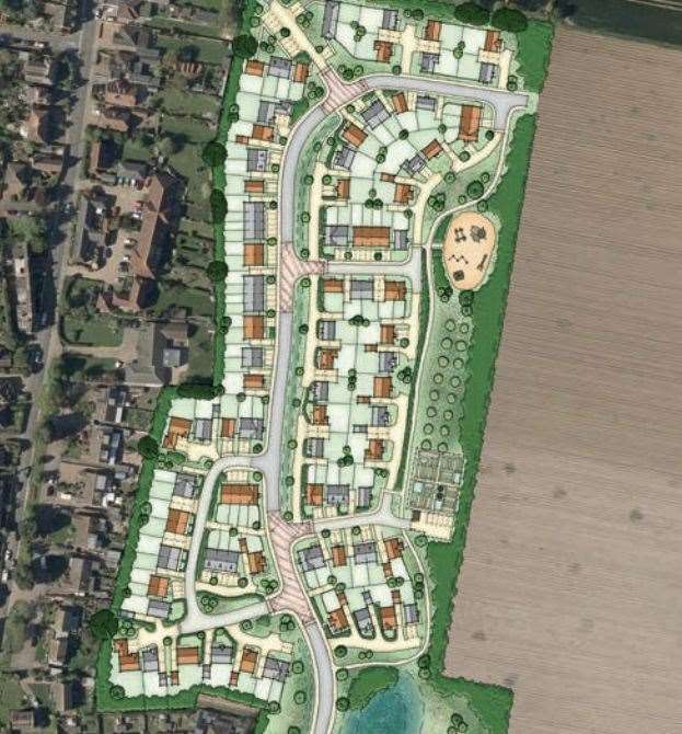 Gladman has submitted an appeal for the 115 homes scheme in Minster. Picture: CSA Architects