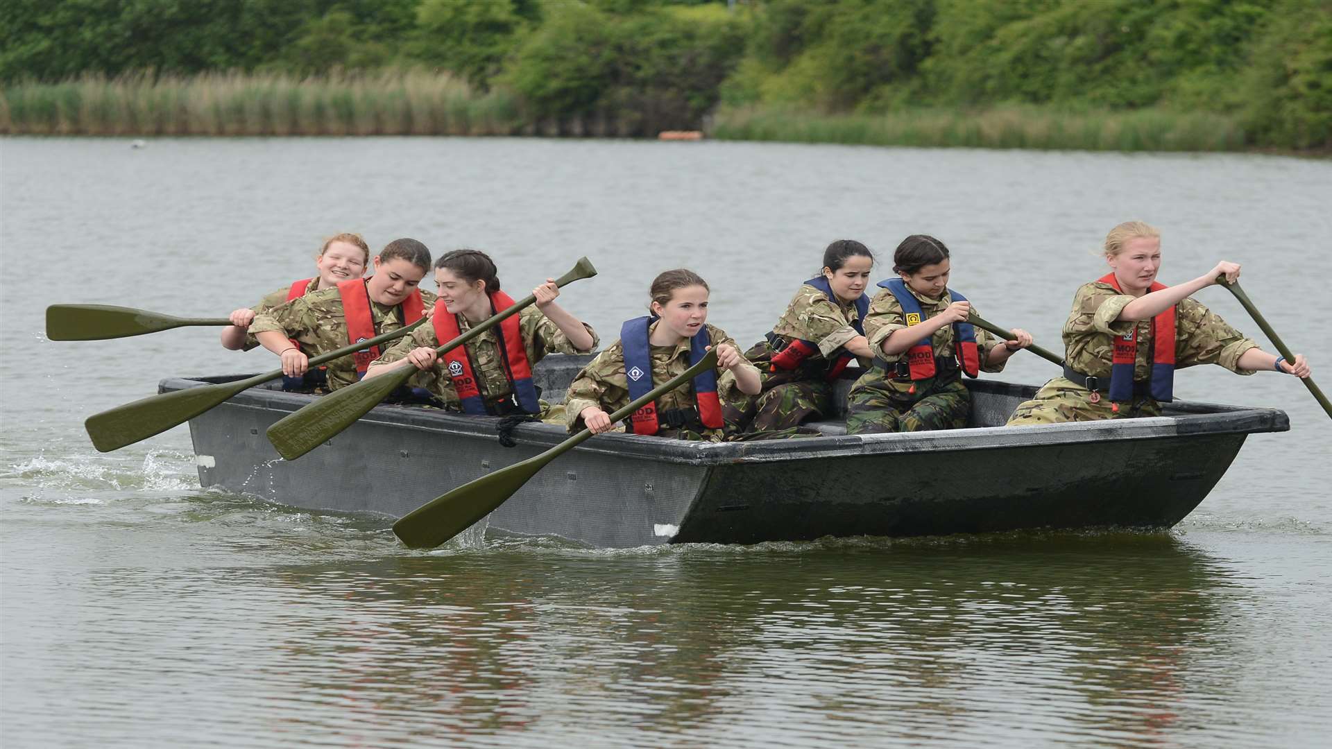 Cadets out on the River Medway.