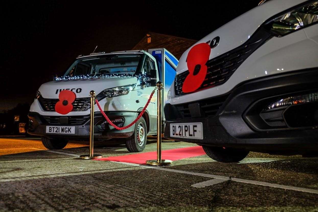 Tesco delivery vans at the Pride of the Island Awards presentation night at Layzells. Picture: James Hughes