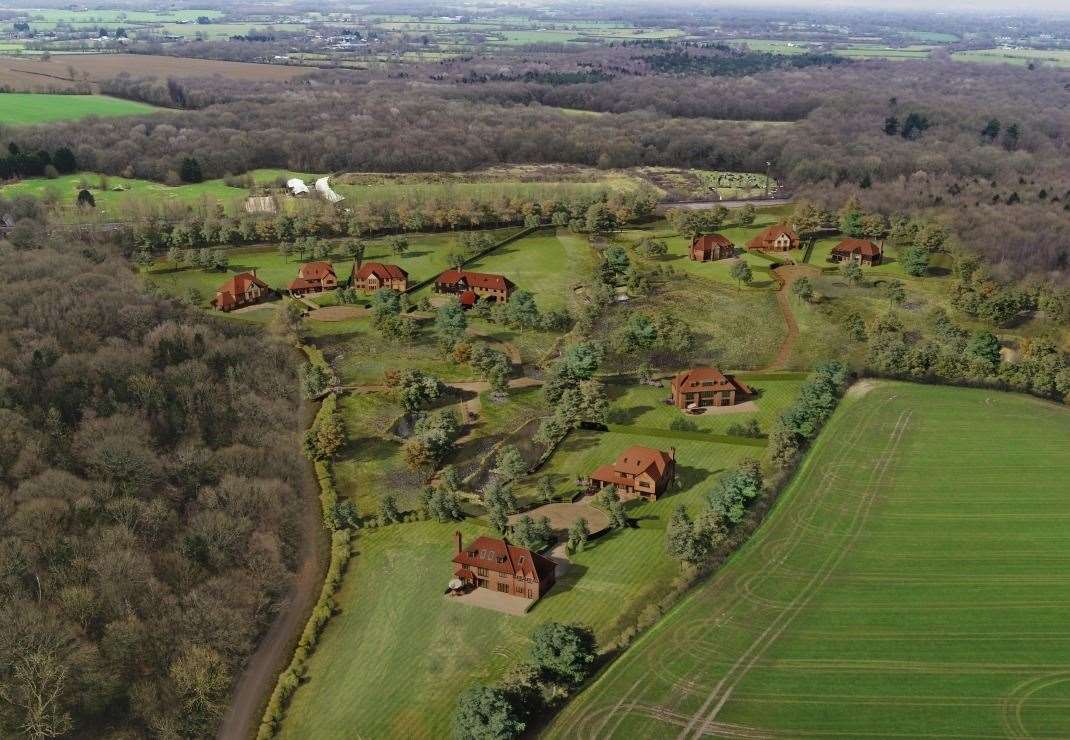 How the former Great Chart Golf Club could look with 10 executive homes on it. Picture: Clarus Homes