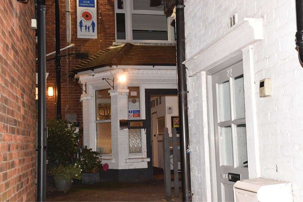 The main entrance to the Royal British Legion club (Hampshire Constabulary/PA)