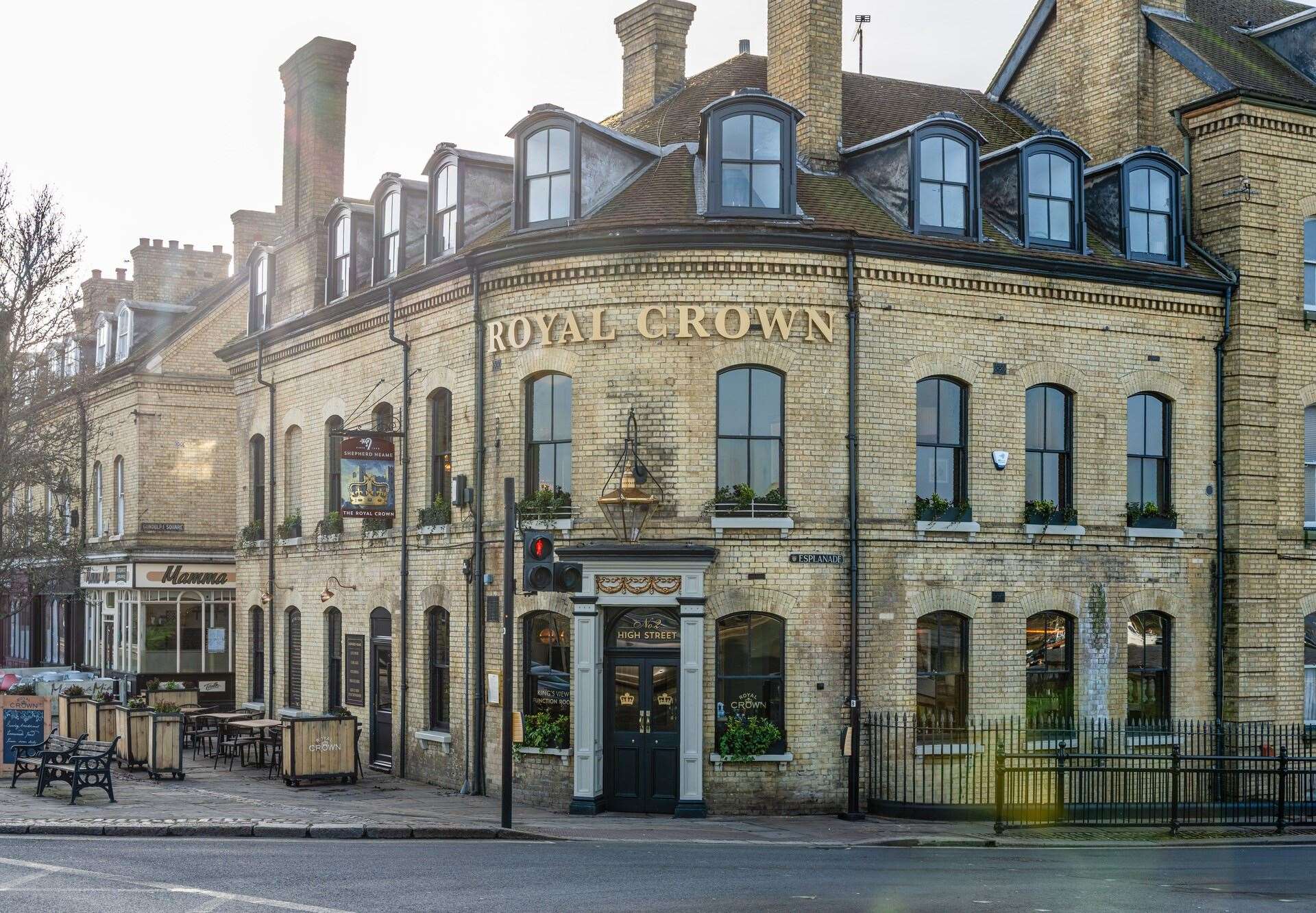 The Royal Crown on Rochester High Street - formerly known simply as The Crown