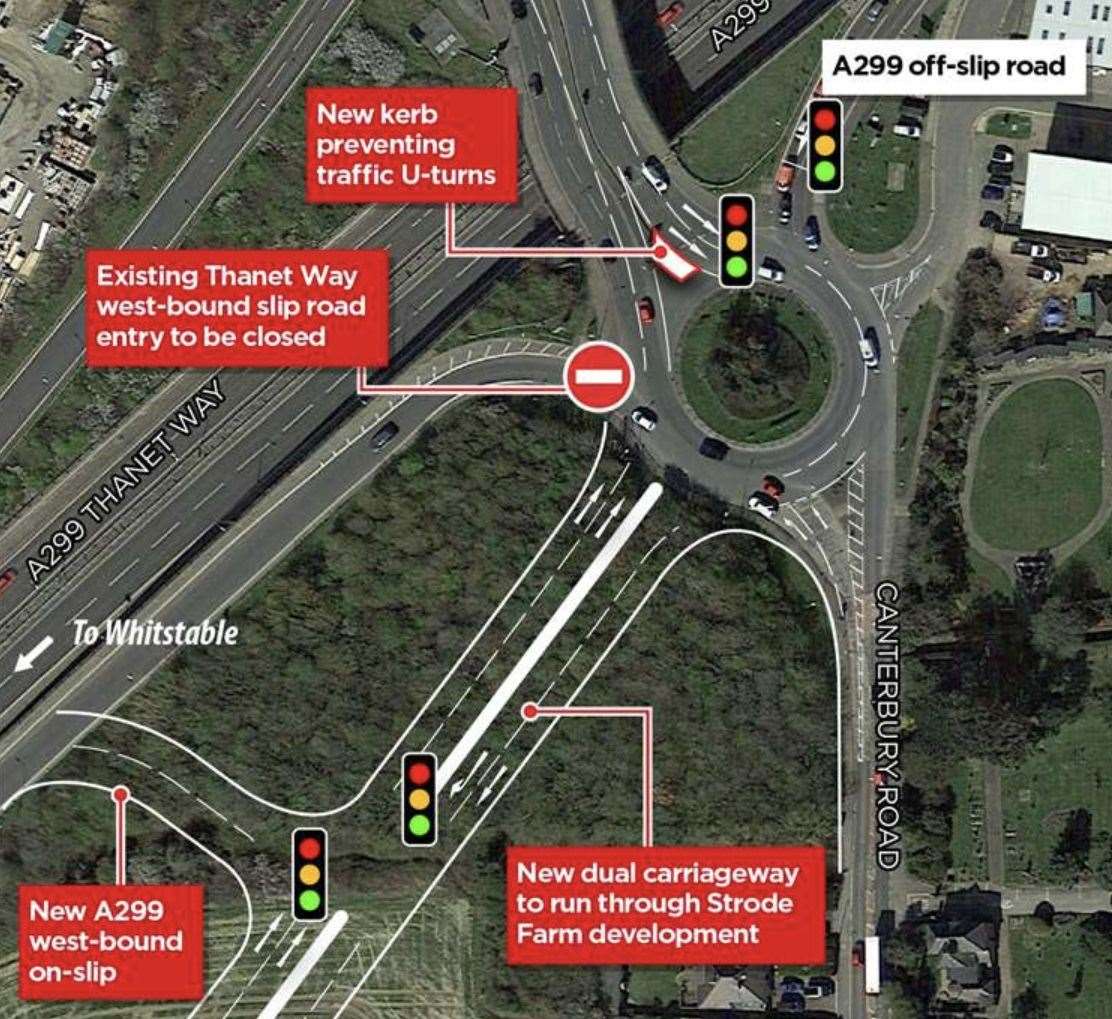 How the new Thanet Way access will be configured