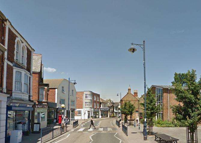 The incident happened in Oxford Street, Whitstable. Picture: Google Street View