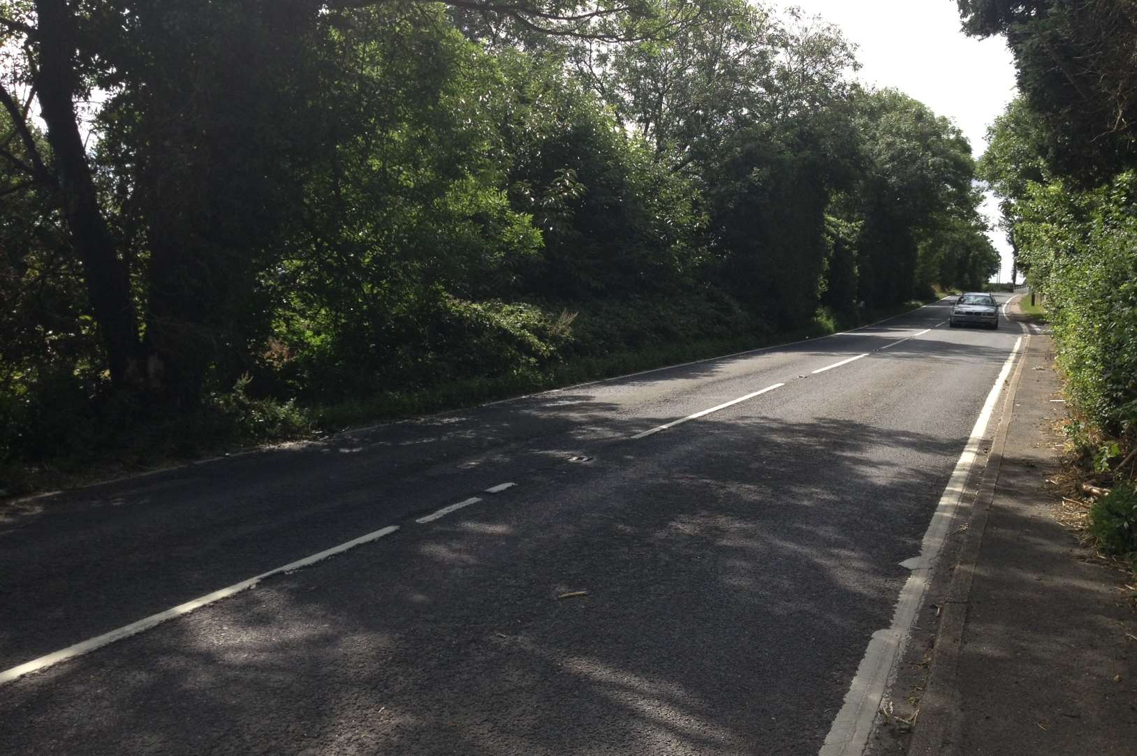 The road where the crash happened in Faversham
