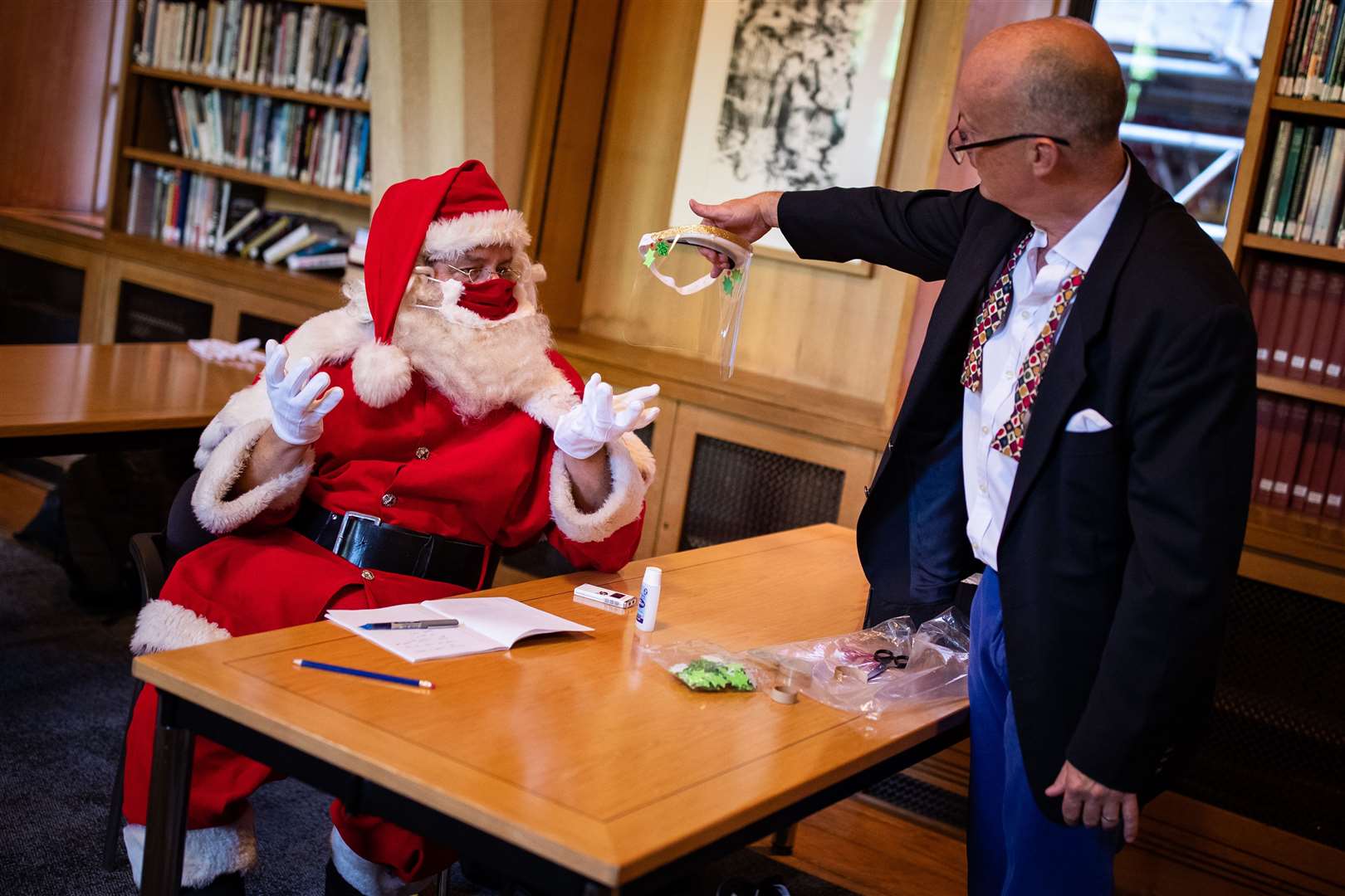 Boris Johnson said that “provided Father Christmas behaves in his usual responsible way”, coronavirus wouldn’t disrupt his trip (Aaron Chown/PA)