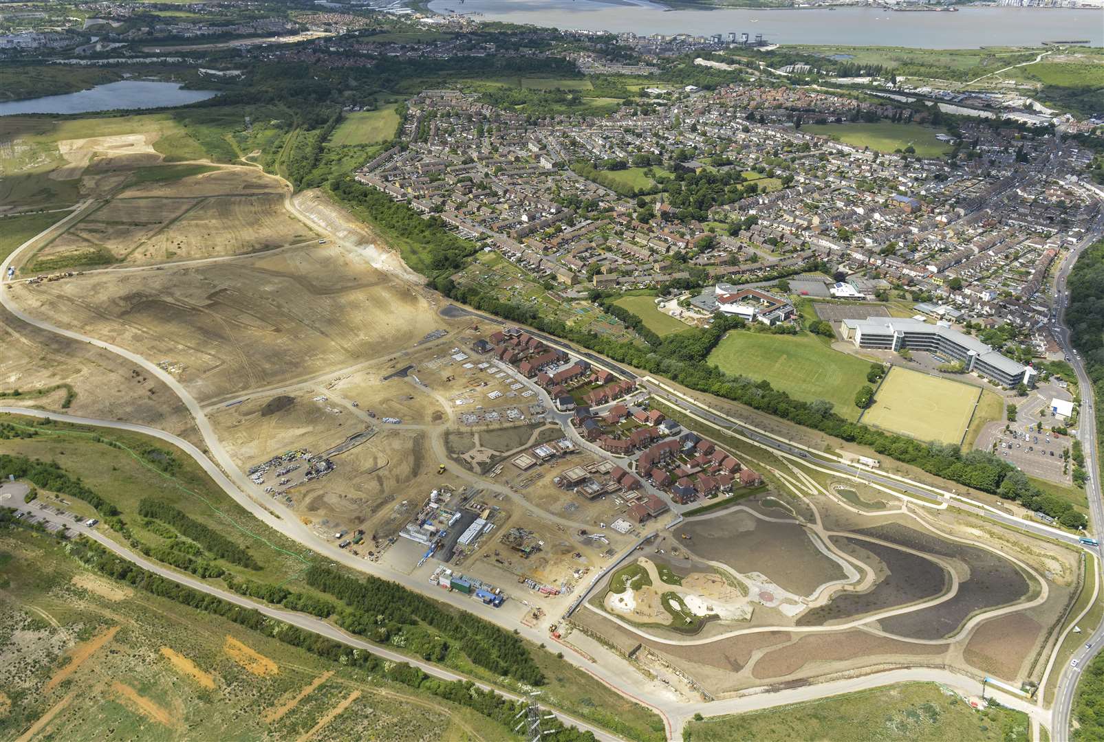 The Eastern Quarry at Ebbsfleet Garden City where many of the 15,000 planned homes are to be built