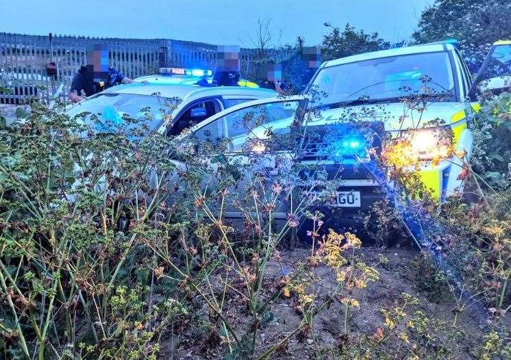 The car eventually came to halt in a hedge