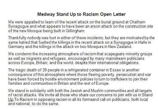 The full Stand Up To Racism letter (23432396)