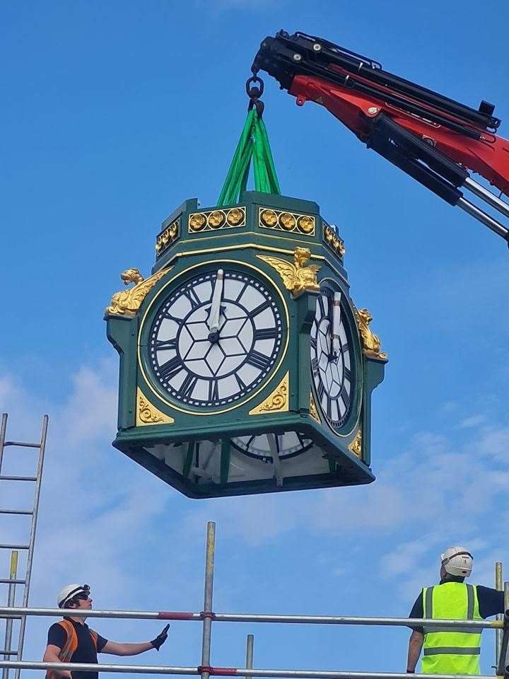 Turning back time as clock tower returns to Sheerness after revamp