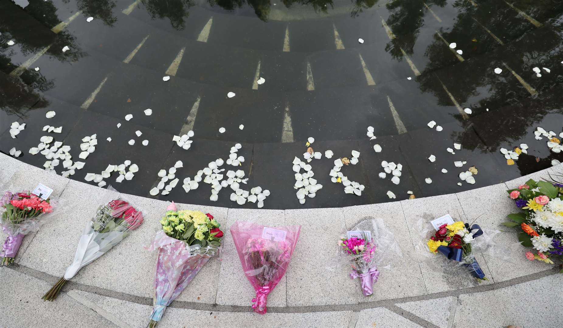 A memorial garden in Omagh remembers the victims of the atrocity (PA)