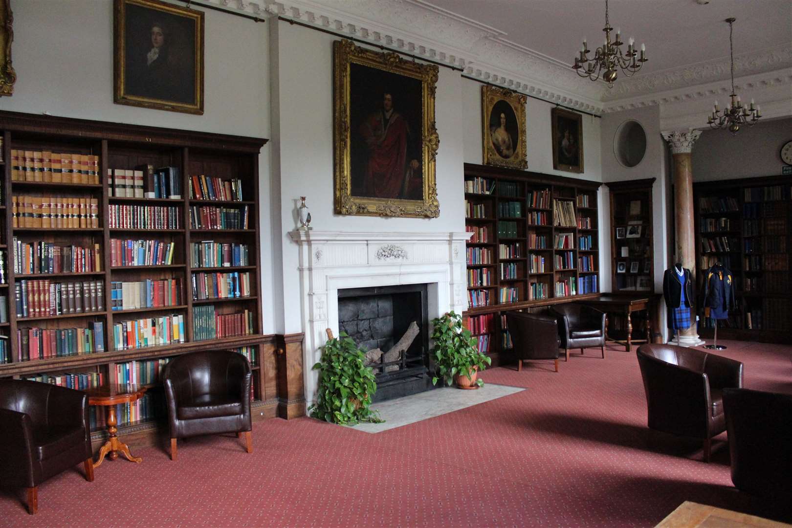 The old library at Cobham Hall was used as the headmistress' office in Wild Child. Picture: Cobham Hall