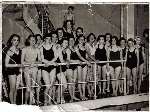 Members of maidstone swimming club during the 1950's inVallencienes France during the first twinning visit from Chatham