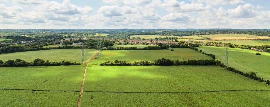 A vast amount of agricultural land is for sale along the A227 in Northfleet