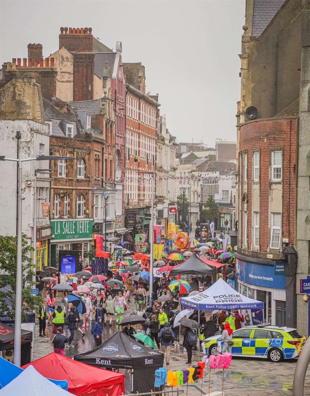 An estimated 400 people filled the streets of Dover for the town's annual Pride parade. Picture: John Doughty Photography