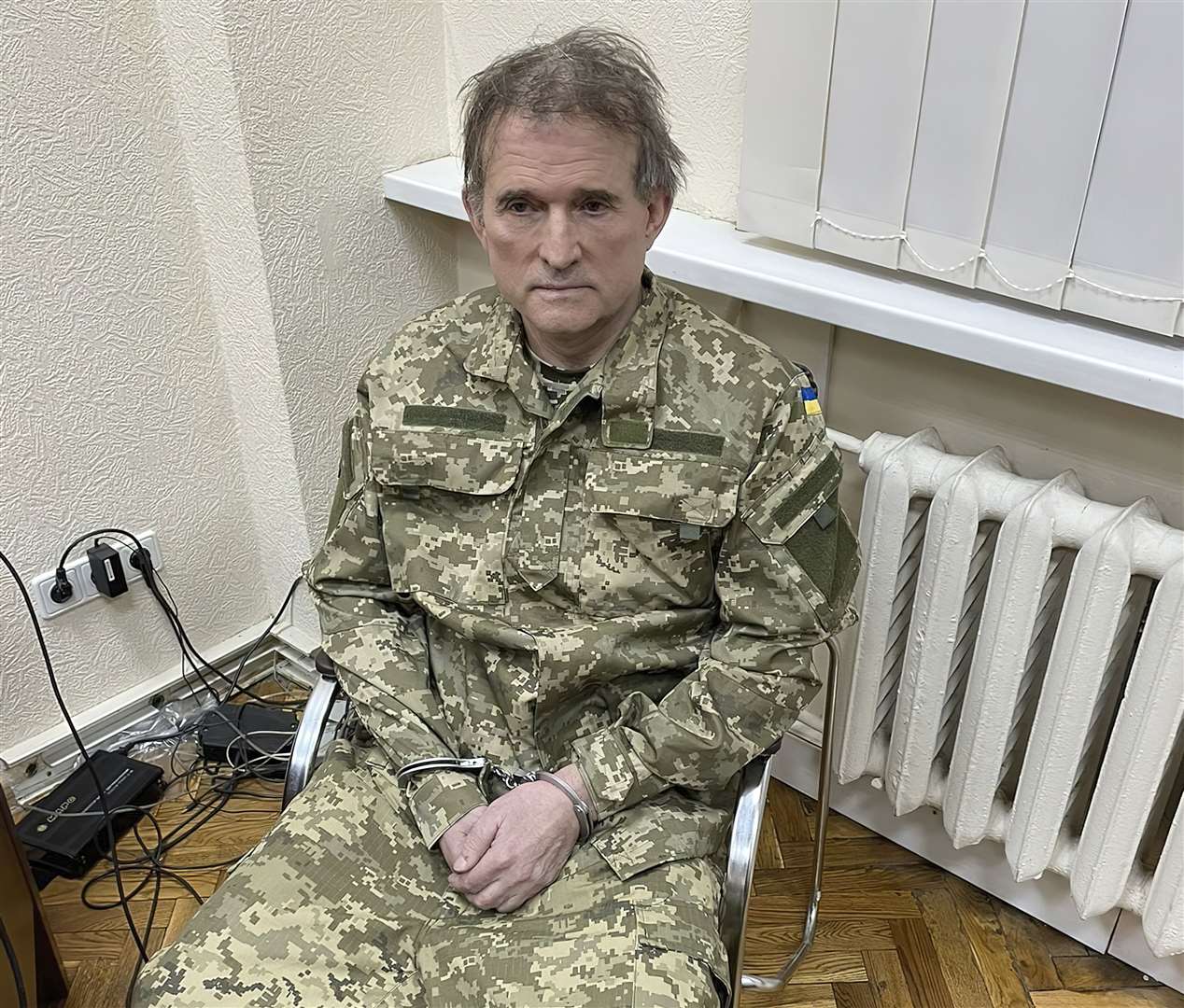 Pro-Kremlin politician Viktor Medvedchuk has been held in Ukraine (Ukrainian Presidential Press Office/AP)