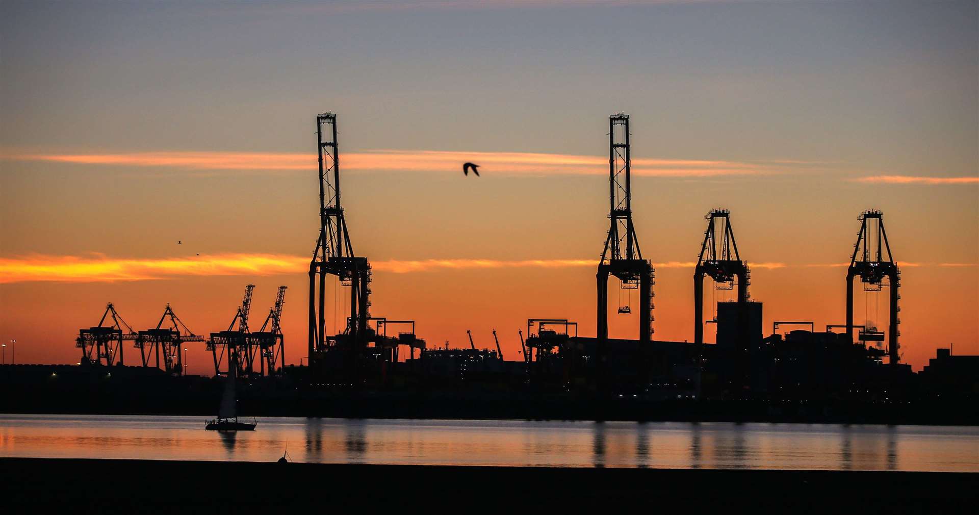 The sun rises over the Port of Liverpool and the River Mersey (Peter Byrne/PA)