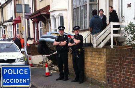 Car crash in Ingram Road, Gillingham