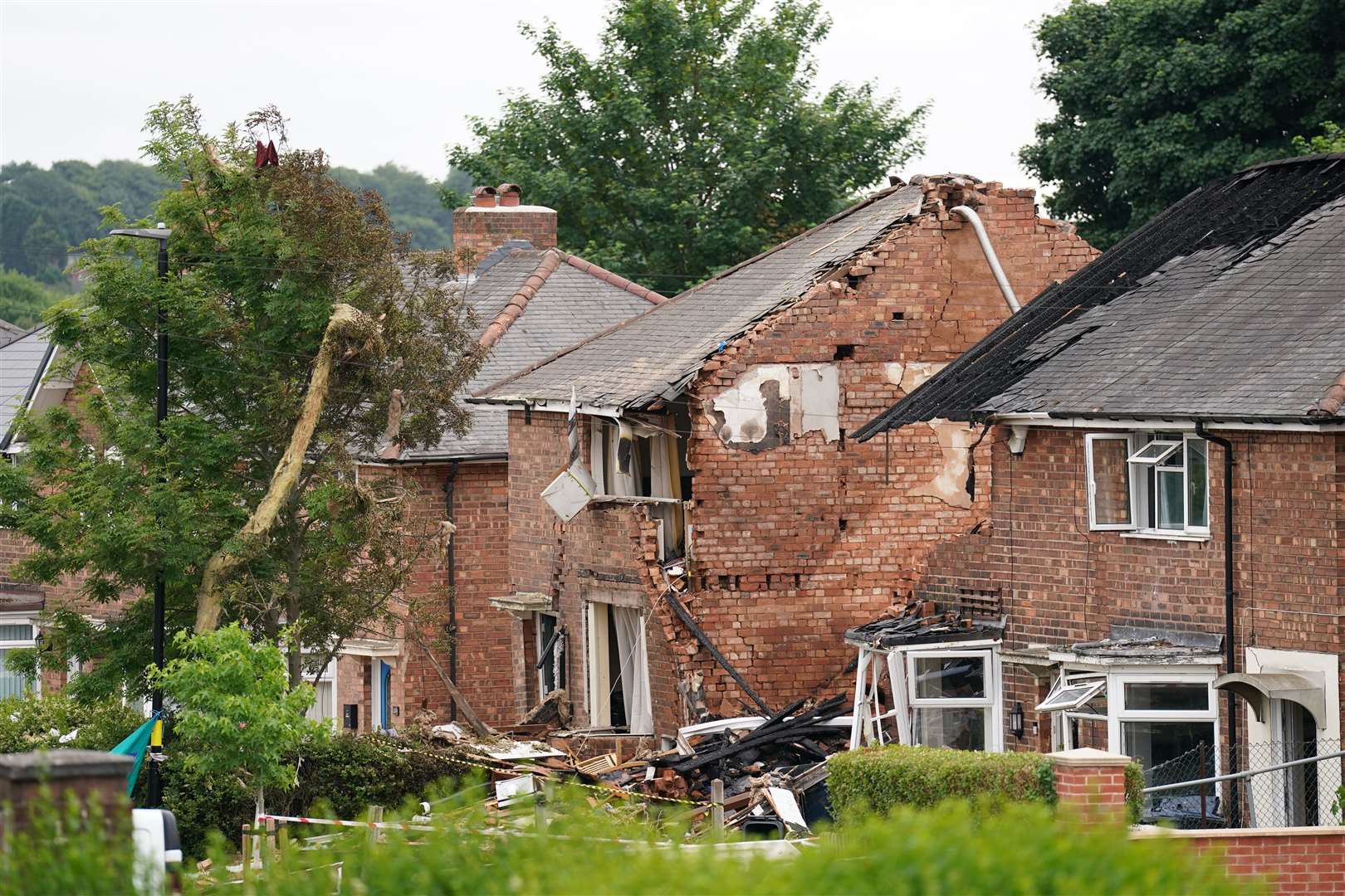 The scene in Dulwich Road on Monday morning (Joe Giddens/PA)