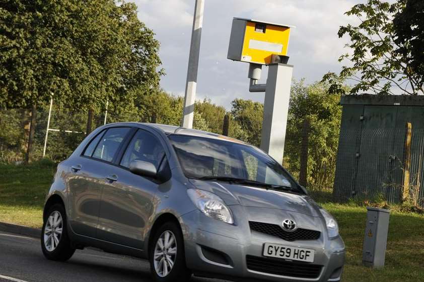 Speed camera stock image