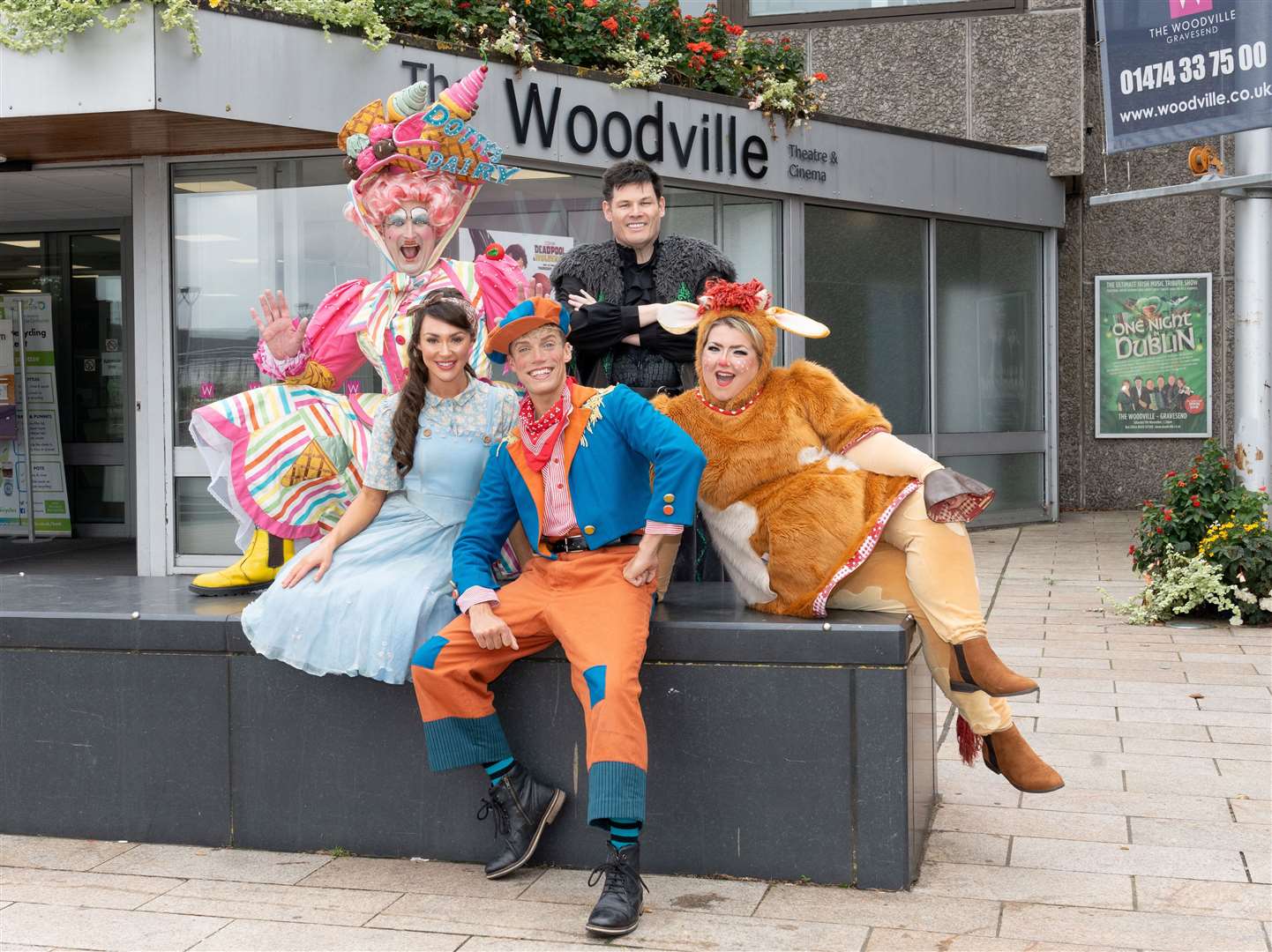 The cast of this year’s pantomime, Jack and the Beanstalk, at The Woodville