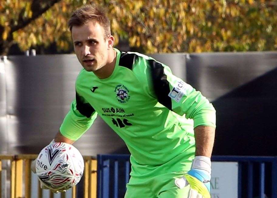 Goalkeeper Jonny Henly returned on Saturday to help Tonbridge Angels to a 1-0 win Picture: Dave Couldridge