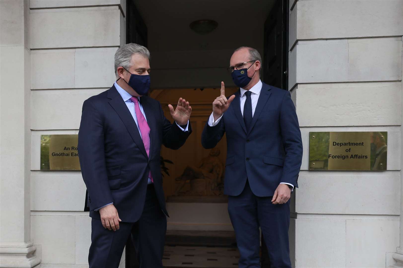 Northern Ireland Secretary Brandon Lewis met Irish Foreign Minister Simon Coveney in Dublin on Wednesday (Brian Lawless/PA).