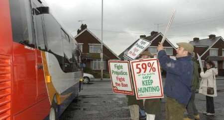 Protestors making their point. Picture: DAVE DOWNEY