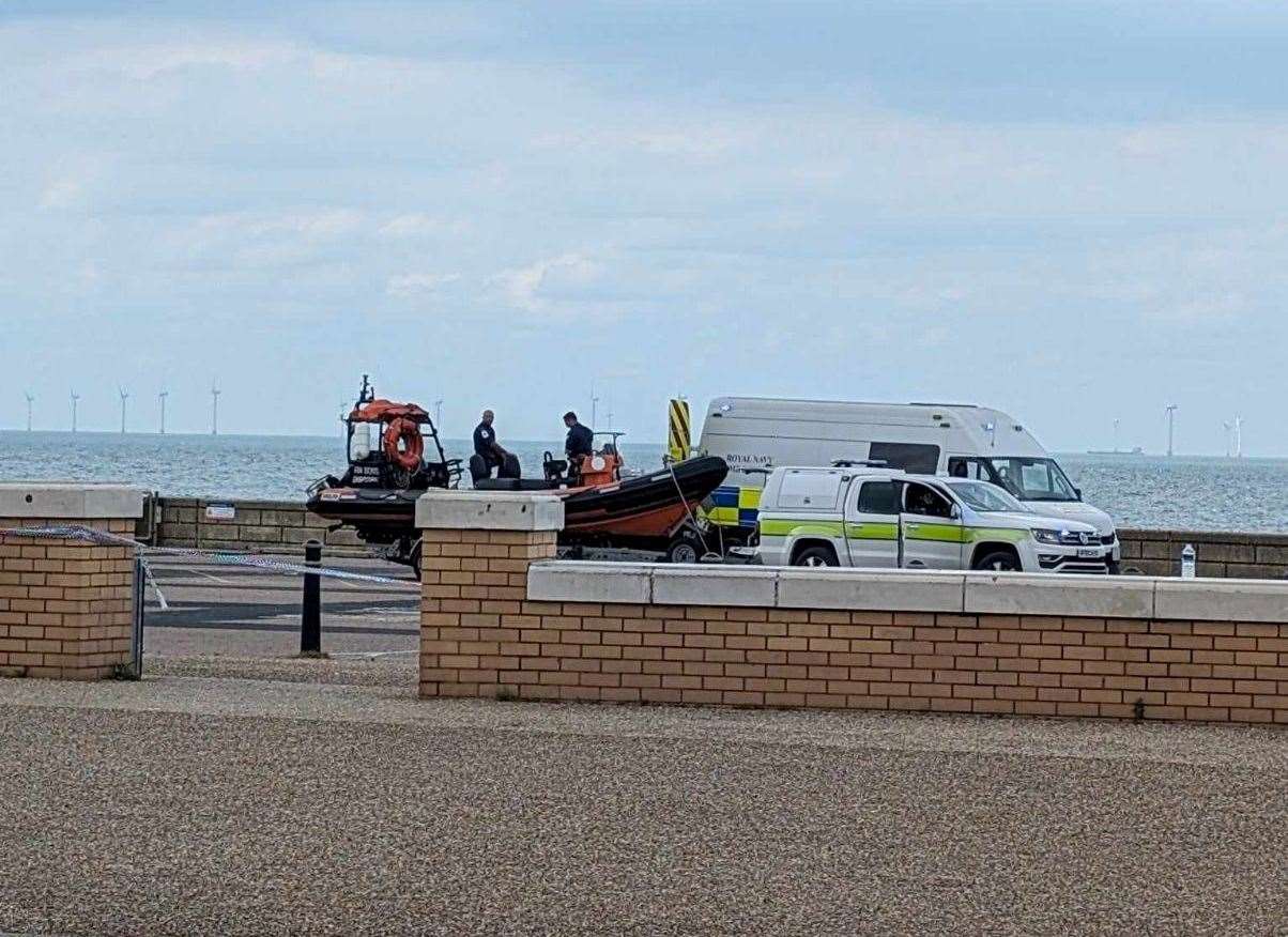 Bomb disposal teams are at Herne Bay seafront