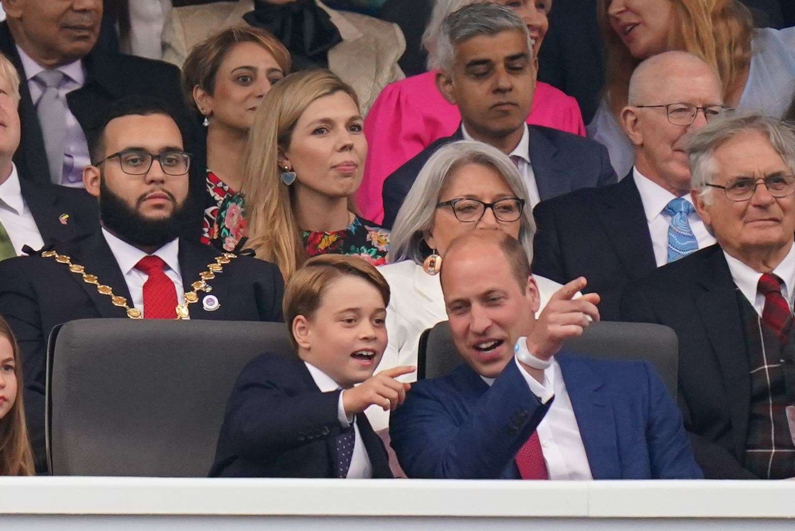 Prince George and the Duke of Cambridge (Jacob King/PA)