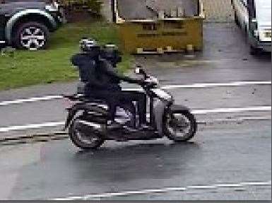 Police would like to identify the people on this motorcycle Picture: Kent Police