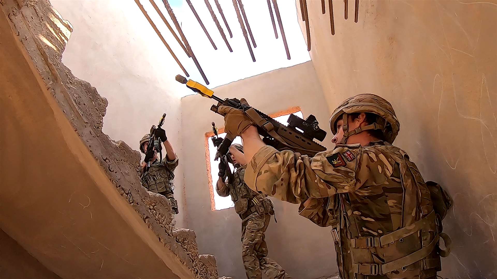 Members of 2 Rifles taking part in Exercise Olive Grove in Jordan (Crown Copyright/PA)