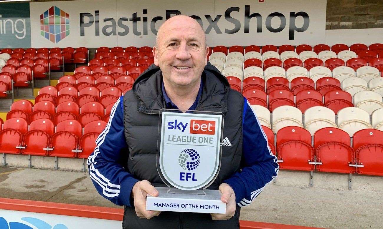 Accrington manager John Coleman won the manager of the month award for November (43550521)