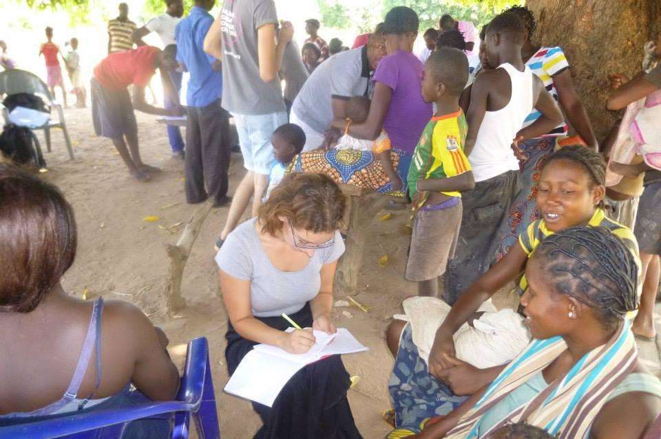 Sian Frost teaching vital business skills to the Nigerian community