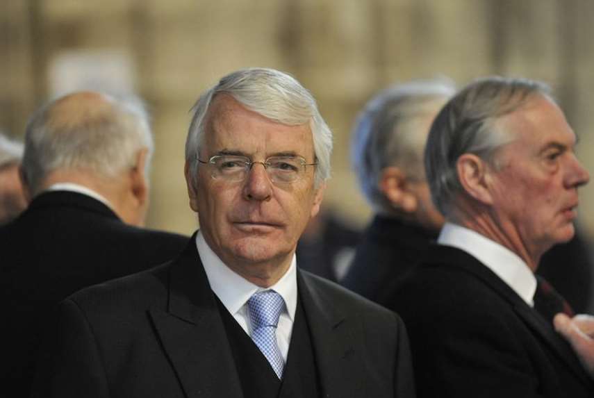 Former Prime Minister John Major was among the dignitaries